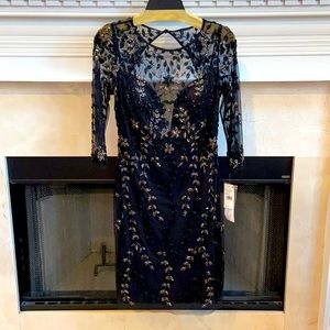 Aidan Mattox 3/4 sleeve beaded dress